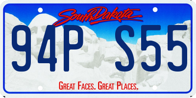 SD license plate 94PS55
