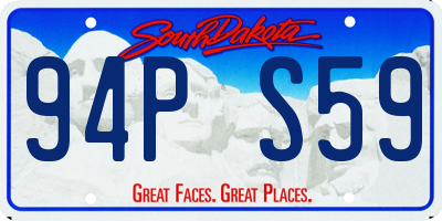 SD license plate 94PS59