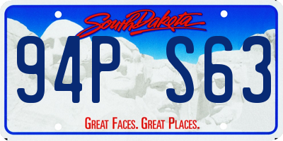 SD license plate 94PS63