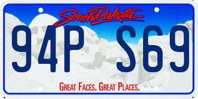 SD license plate 94PS69