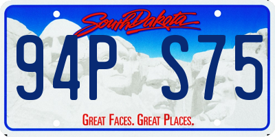 SD license plate 94PS75