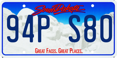 SD license plate 94PS80