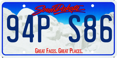 SD license plate 94PS86