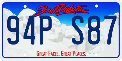SD license plate 94PS87