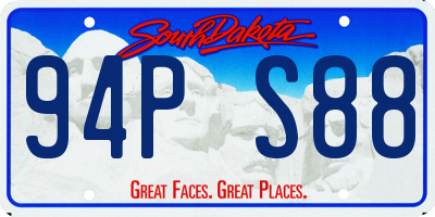 SD license plate 94PS88