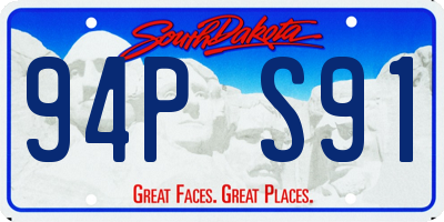 SD license plate 94PS91