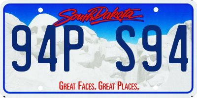 SD license plate 94PS94