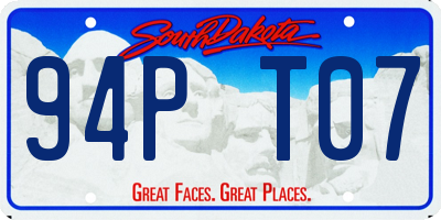 SD license plate 94PT07