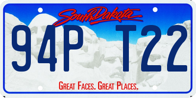 SD license plate 94PT22