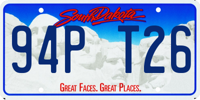 SD license plate 94PT26