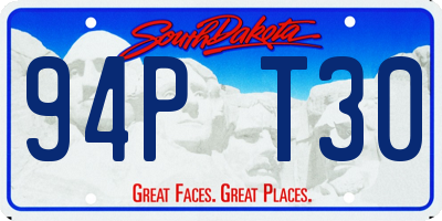 SD license plate 94PT30
