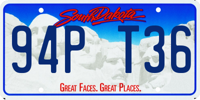 SD license plate 94PT36