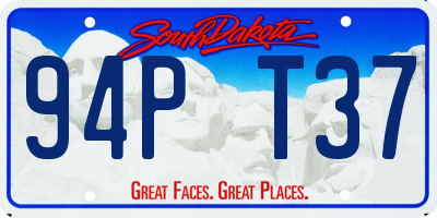 SD license plate 94PT37