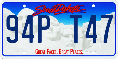 SD license plate 94PT47