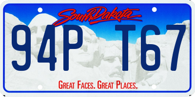 SD license plate 94PT67