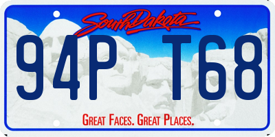 SD license plate 94PT68