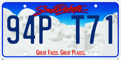 SD license plate 94PT71