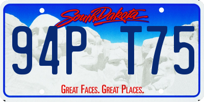 SD license plate 94PT75