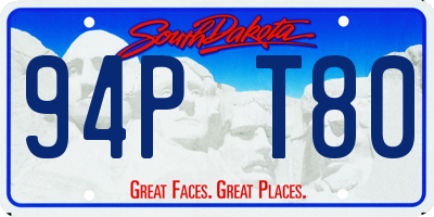 SD license plate 94PT80
