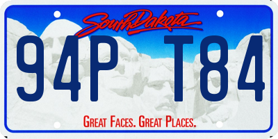 SD license plate 94PT84