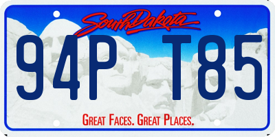 SD license plate 94PT85
