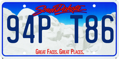 SD license plate 94PT86