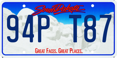 SD license plate 94PT87