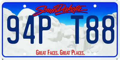 SD license plate 94PT88