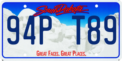 SD license plate 94PT89