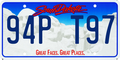 SD license plate 94PT97