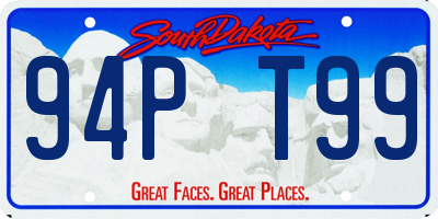 SD license plate 94PT99