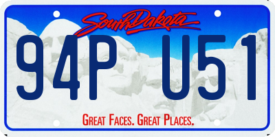 SD license plate 94PU51