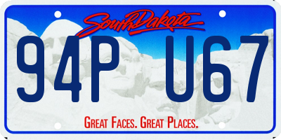 SD license plate 94PU67