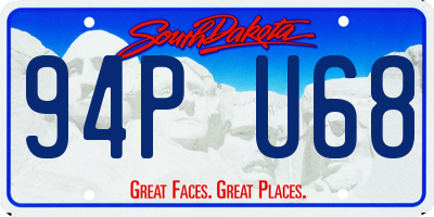 SD license plate 94PU68