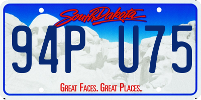 SD license plate 94PU75