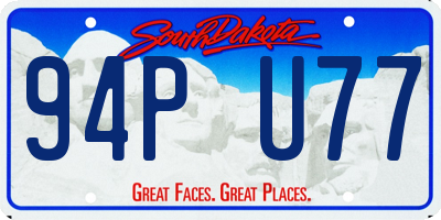 SD license plate 94PU77