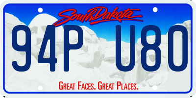 SD license plate 94PU80