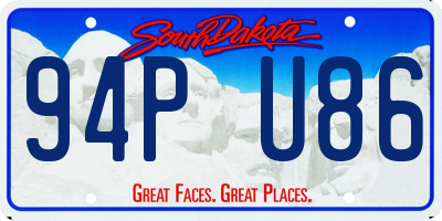 SD license plate 94PU86