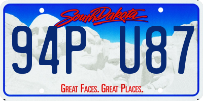 SD license plate 94PU87