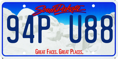 SD license plate 94PU88