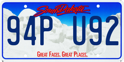 SD license plate 94PU92