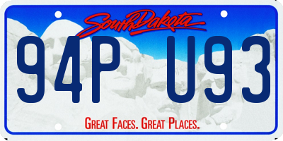 SD license plate 94PU93