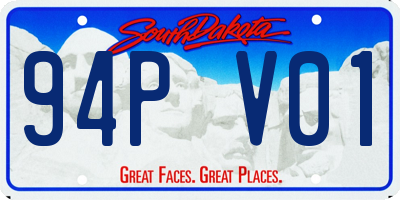 SD license plate 94PV01