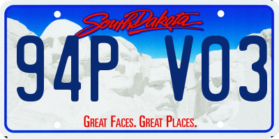 SD license plate 94PV03