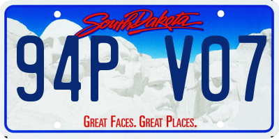 SD license plate 94PV07