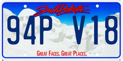SD license plate 94PV18