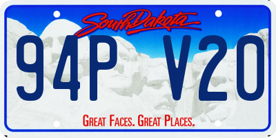 SD license plate 94PV20