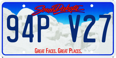 SD license plate 94PV27