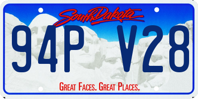 SD license plate 94PV28