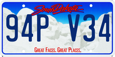 SD license plate 94PV34